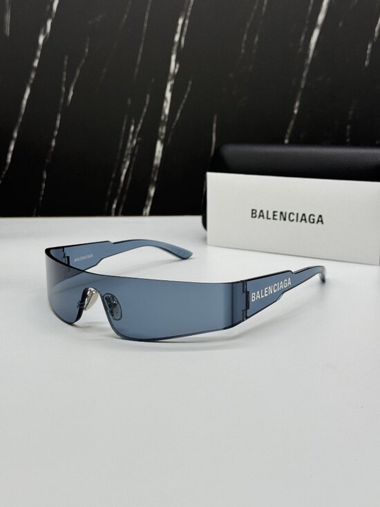 NEW BALENCIAGA BB0041S 014 BLUE SHIELD UNISEX SUNGLASSES BALENCIAGA EYEWEAR main image 10